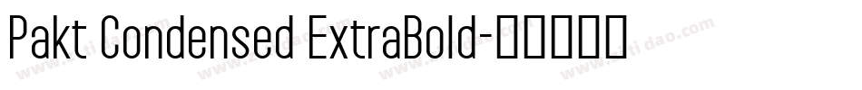Pakt Condensed ExtraBold字体转换